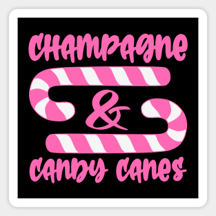 Champagne and Candy Canes Magnet